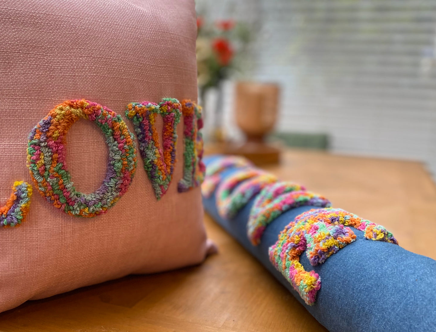 LOVE Punch Needle Cushion